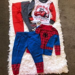 Disney Lighting McQueen and Spider Man Pajama Set